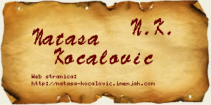 Nataša Kočalović vizit kartica